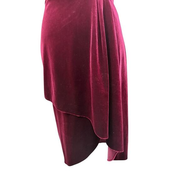 Kobi Halperin Red Wine sleeveless v-neck velvet dress Size 0 - Picture 4 of 13